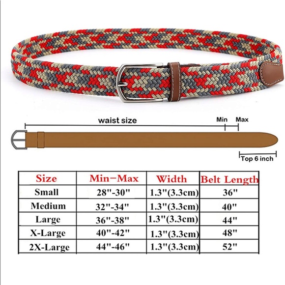 BRAND NEW MENS CANVAS WOVEN BELT NWT - Picture 6 of 6